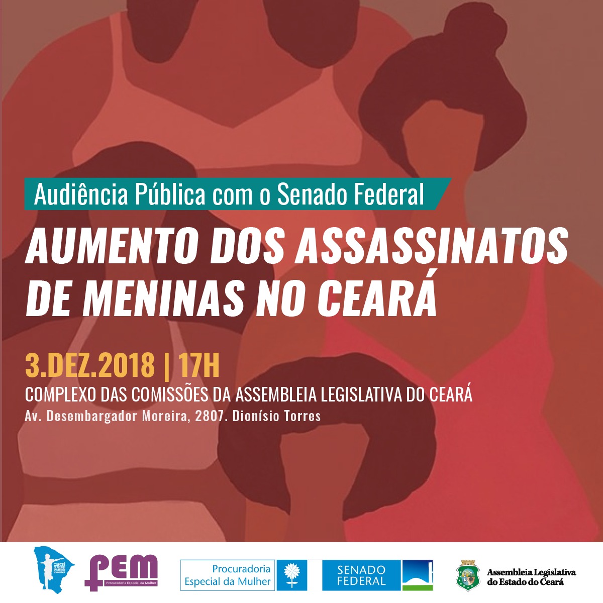 Audiência discute aumento dos assassinatos de meninas no Ceará