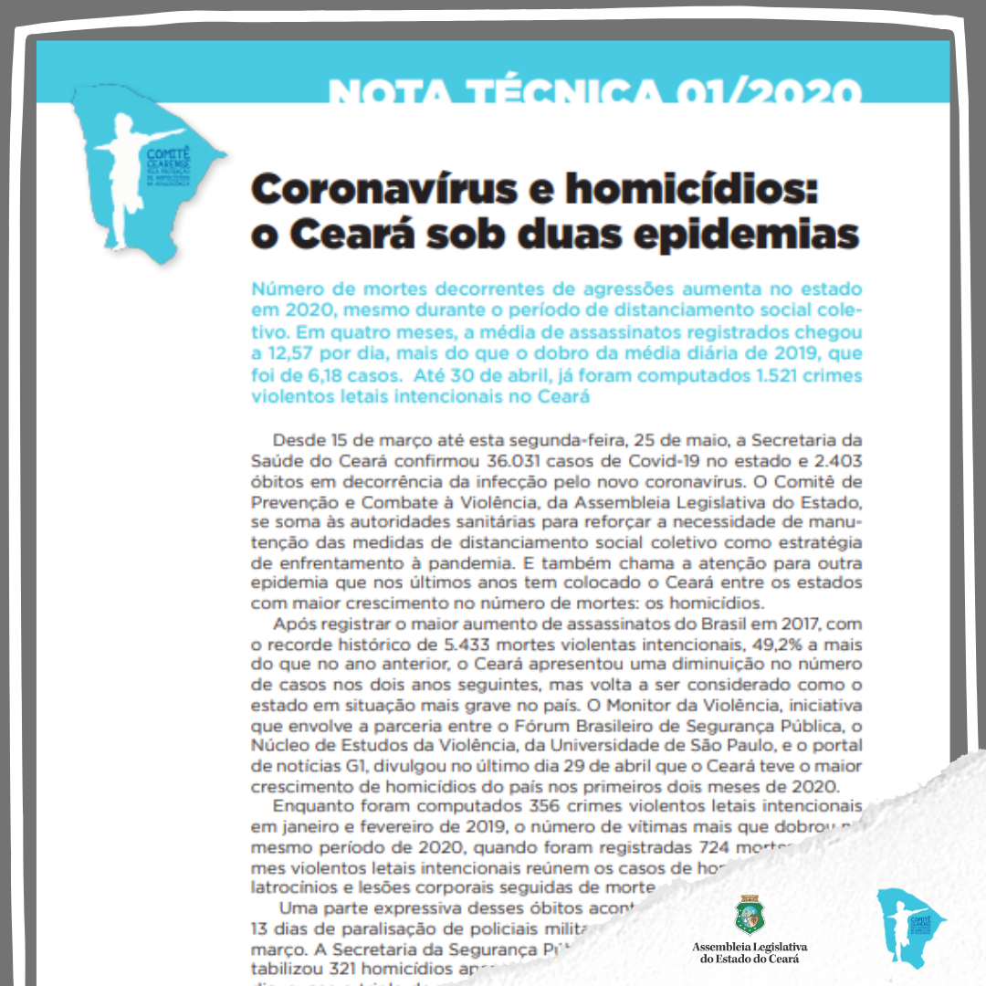 Nota Técnica – Coronavírus e homicídios: o Ceará sob duas epidemias